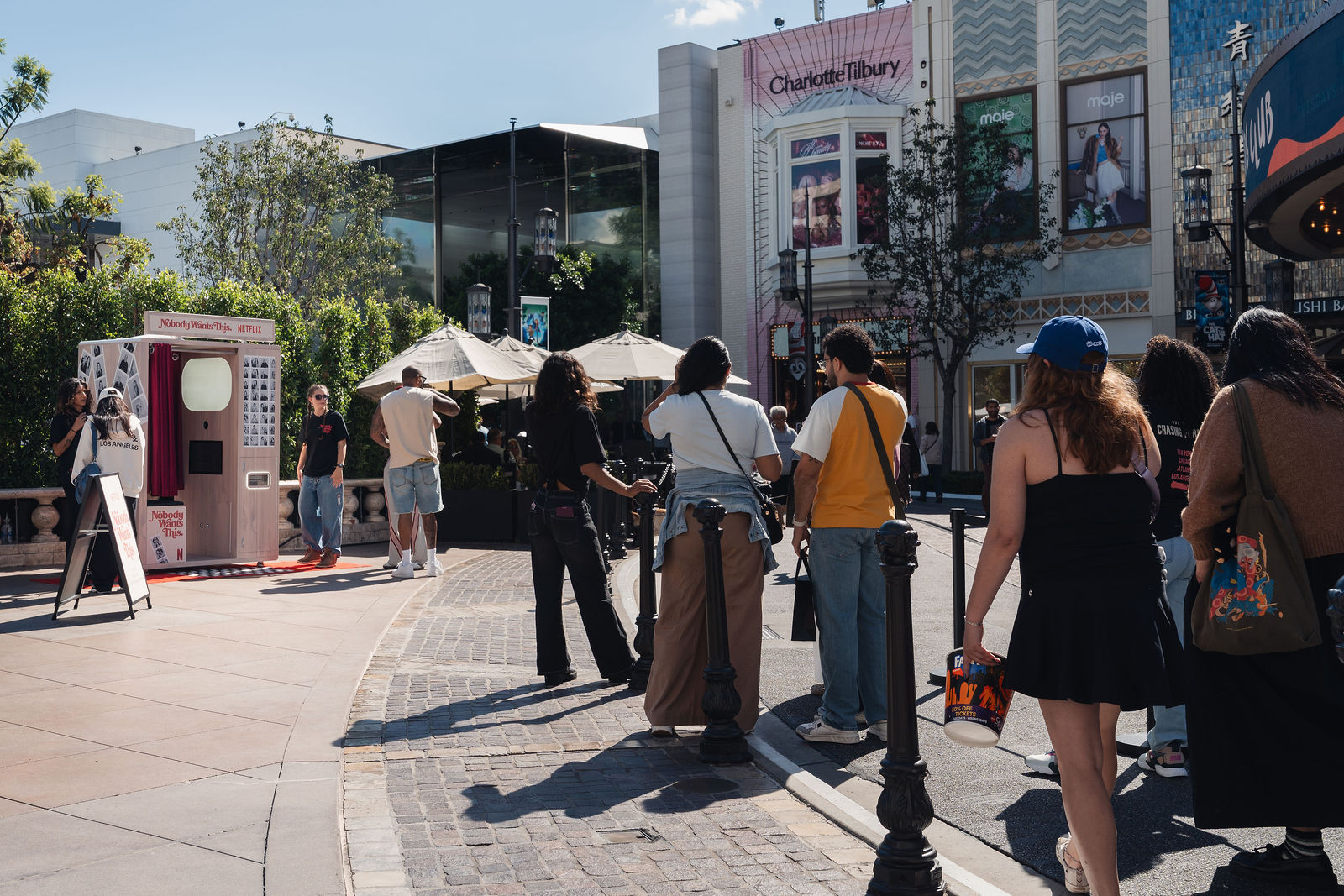 Custom-wrapped Nobody Wants This photo booth at The Grove, Los Angeles — photo 9