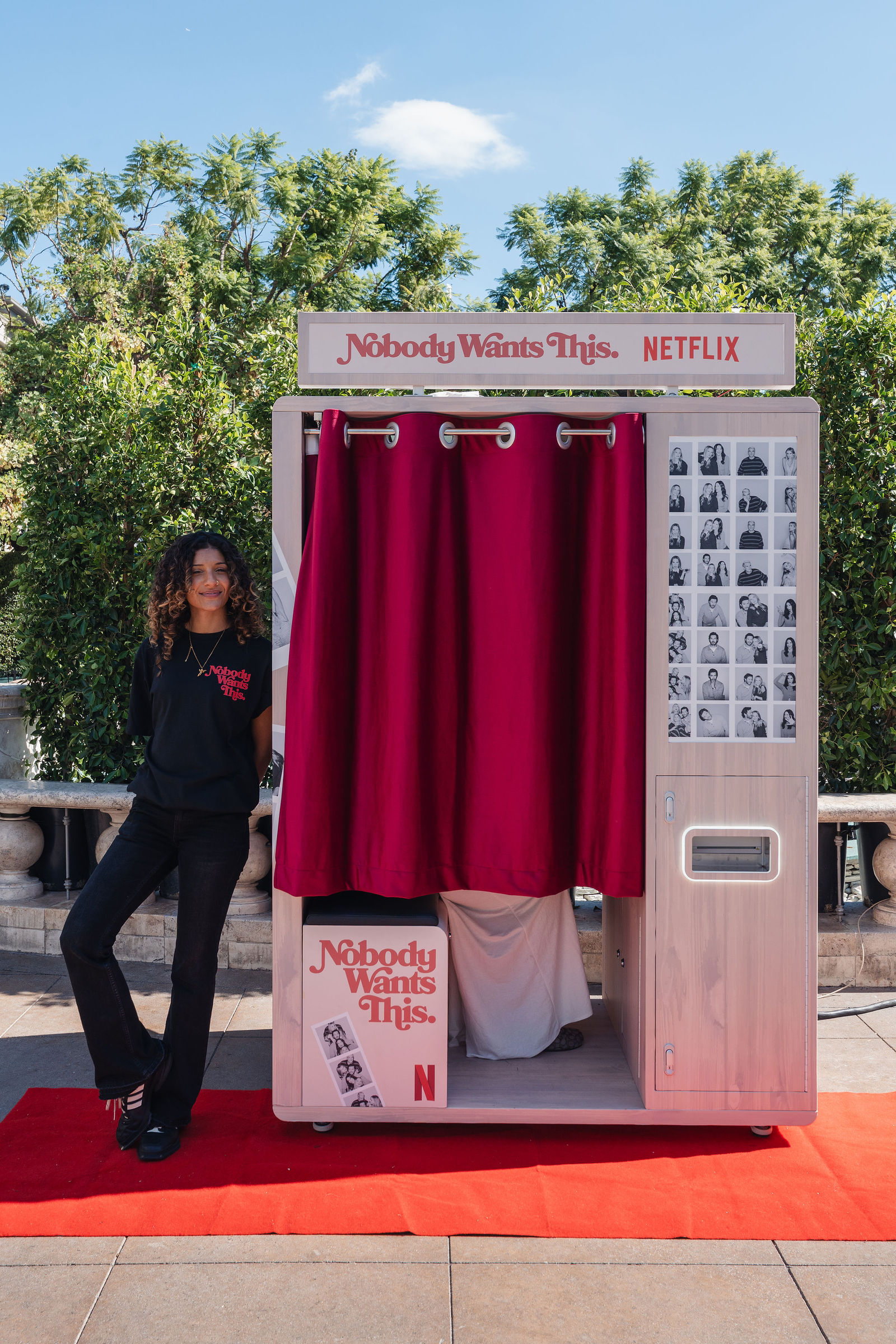 Custom-wrapped Nobody Wants This photo booth at The Grove, Los Angeles — photo 16