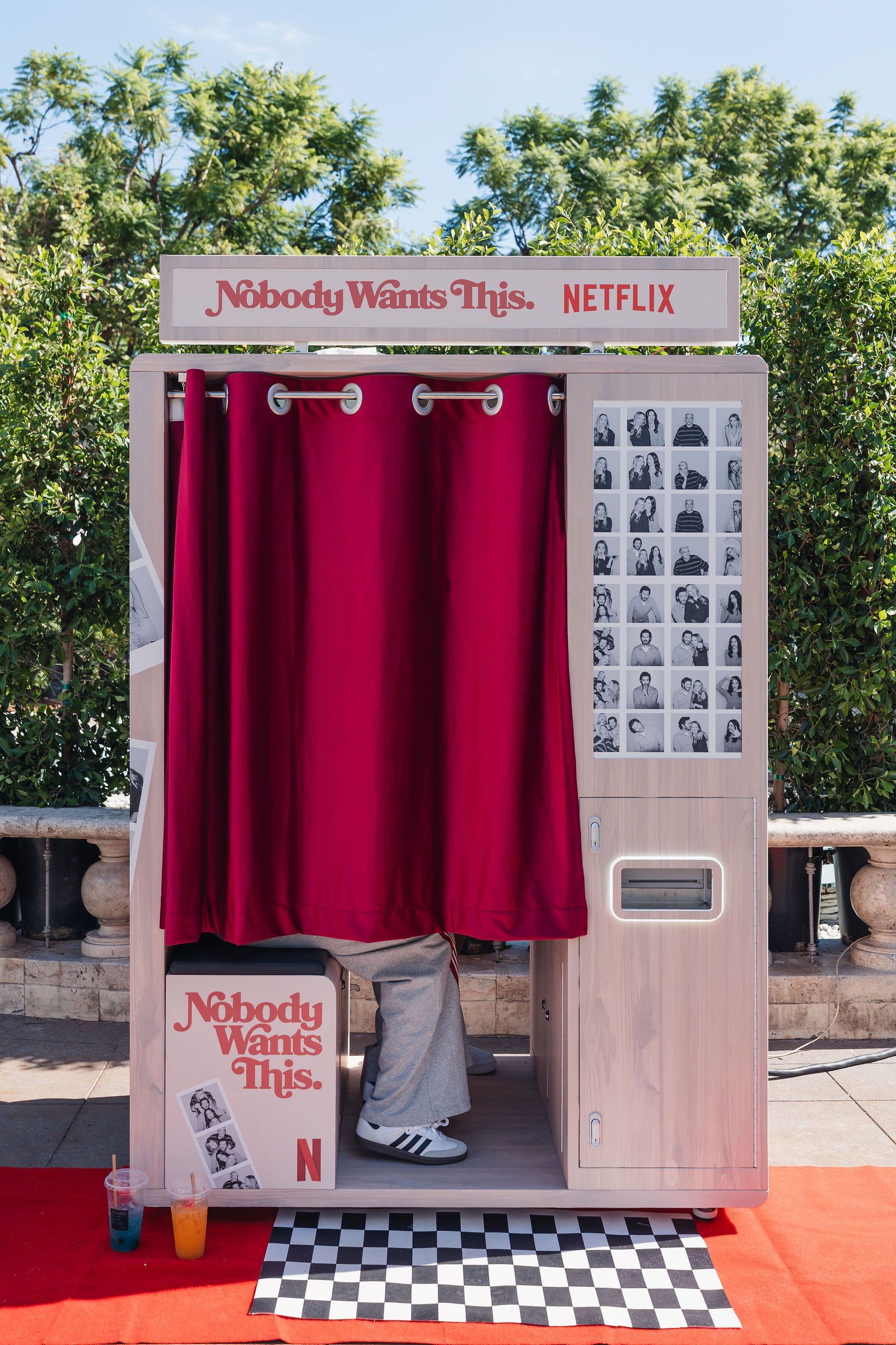 Custom-wrapped Nobody Wants This photo booth at The Grove, Los Angeles — photo 6